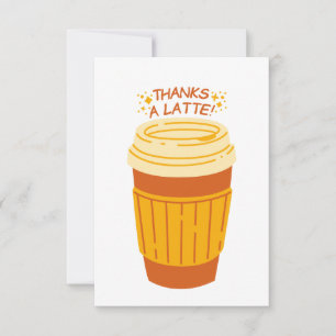 Cartão De Agradecimento Obrigado uma placa de café mais recente