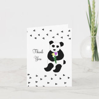 Cartão De Agradecimento Obrigado Urso Panda