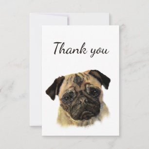 Cartão De Agradecimento Obrigado Vazio De Animais De Cães Bonitos