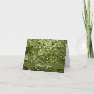 Cartão De Agradecimento Obrigado verde do Hydrangea de Annabelle você