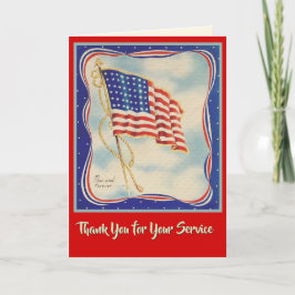 CARTÃO DE AGRADECIMENTO OBRIGADO VETERANOS DA BANDEIRA AMERICANA DOS EUA