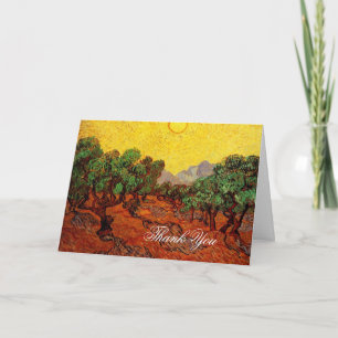 Cartão De Agradecimento Obrigado. Vincent van Gogh Oliveiras
