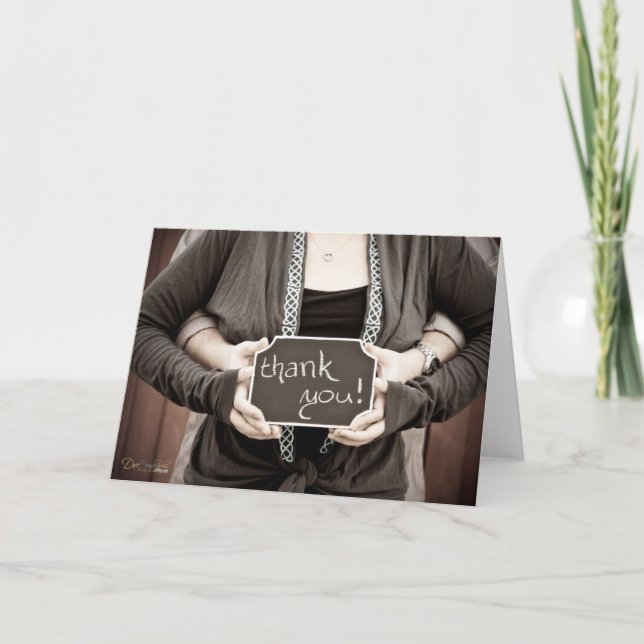 Cartão De Agradecimento Obrigado Vintage Card (Frente)