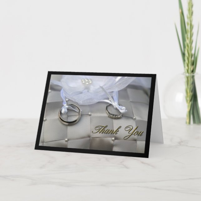 Cartão De Agradecimento Obrigado Wedding você (Frente)