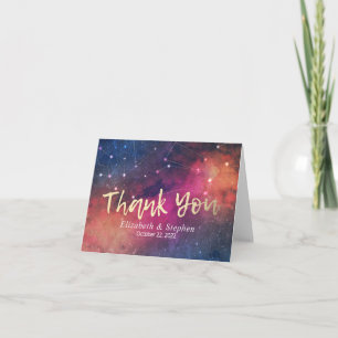 Cartão De Agradecimento Obrigado Wedding você constelação da nebulosa d