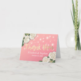 Cartão De Agradecimento Obrigado Wedding você Hydrangea floresce luzes da