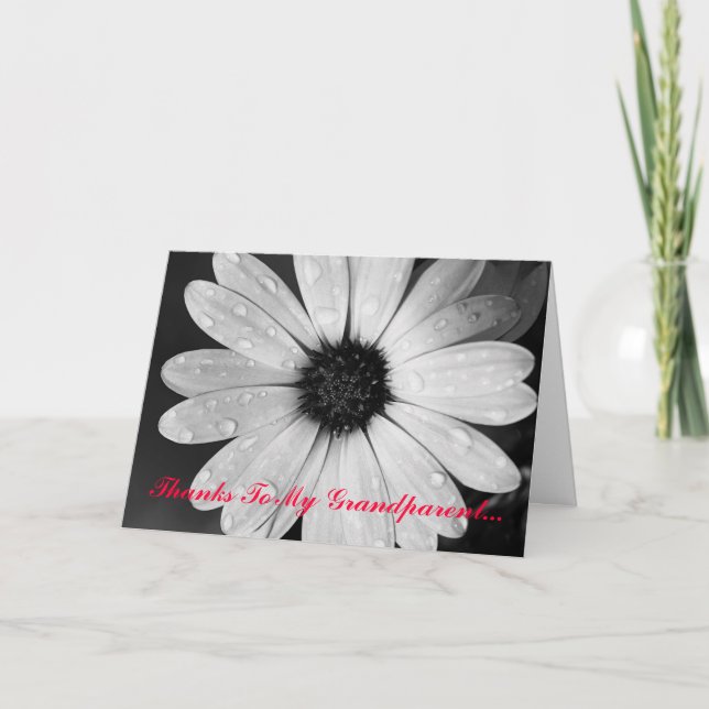 Cartão De Agradecimento Obrigados ao meu avô (Frente)