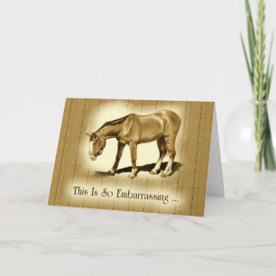 Cartão De Agradecimento Obrigados atrasados: Então Embarração, Cavalo Solt