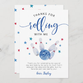 Cartão De Agradecimento Obrigados Azuis De Aniversário Para Rolar Comigo