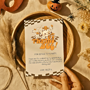 Cartão De Agradecimento Obrigados Boo Cowboy Halloween Padrão controlado