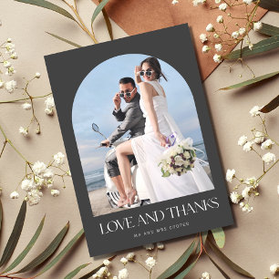 Cartão De Agradecimento Obrigados De Amor Arch Foto Casamento Obrigado