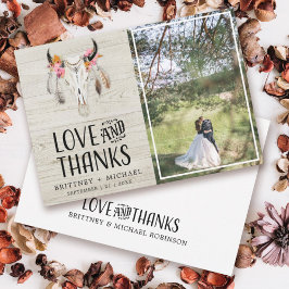 Cartão De Agradecimento Obrigados De Amor Russo Madeira Luz Antler