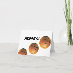 Cartão De Agradecimento Obrigados de basquete