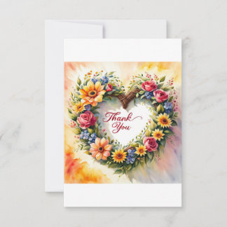 Cartão De Agradecimento Obrigados de coração!