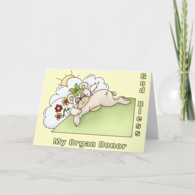 Cartão De Agradecimento Obrigados de doadores de órgãos (Frente)
