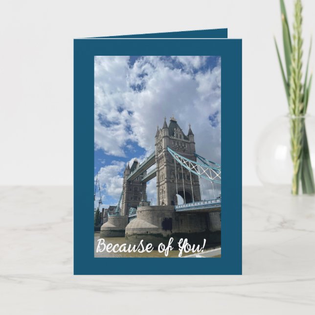 Cartão De Agradecimento Obrigados de estar lá. (Frente)