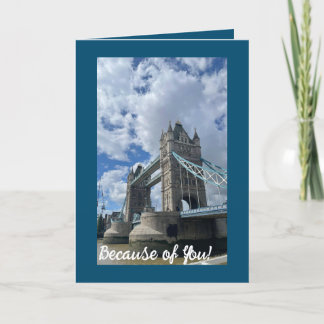 Cartão De Agradecimento Obrigados de estar lá.