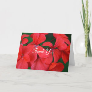 Cartão De Agradecimento obrigados de flores vermelhas