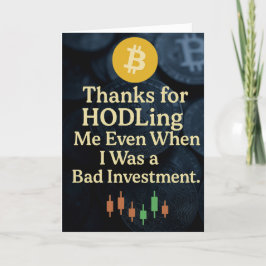 Cartão De Agradecimento Obrigados de placa de Dia de os pais Crypto engraç