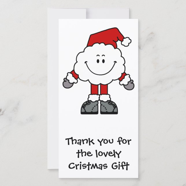 Cartão De Agradecimento Obrigados de Santacloud (Frente)