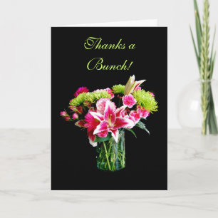 Cartão De Agradecimento Obrigados de um Buquê de Stargazer Lily