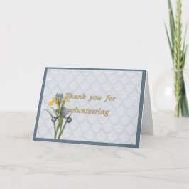 Cartão De Agradecimento Obrigados de Voluntariado, Dutch Iris,