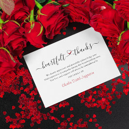 Cartão De Agradecimento Obrigados do coração Simpatia funerária