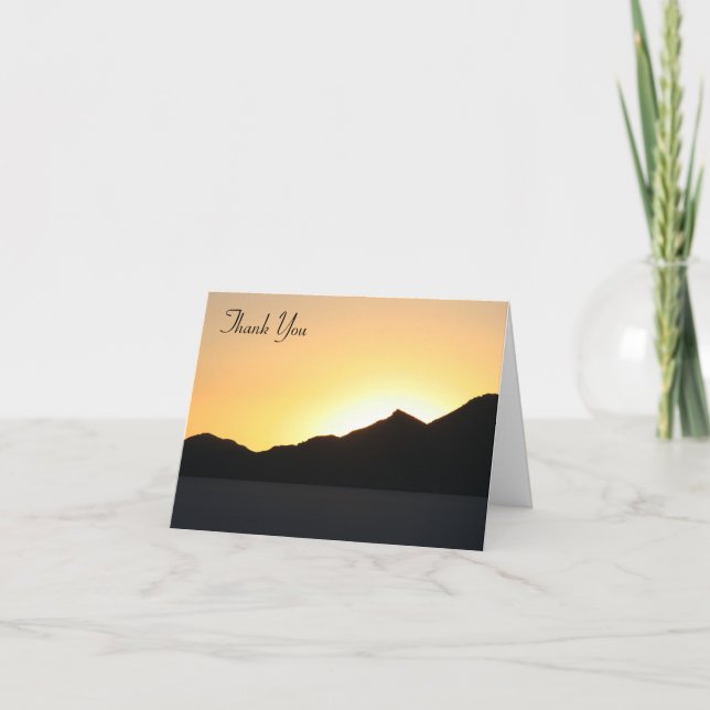 Cartão De Agradecimento obrigados do pôr do sol boliviano (Frente)