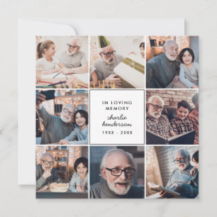 Cartão De Agradecimento Obrigados e amor modernos - Funeral de 20 Fotos/En