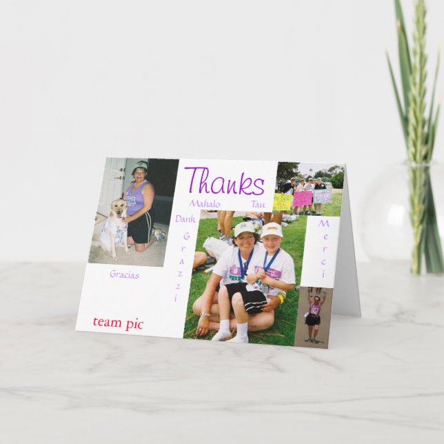 Cartão De Agradecimento Obrigados em alguma língua (Frente)