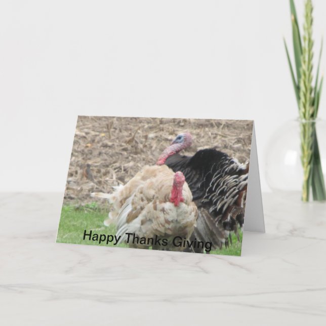 Cartão De Agradecimento Obrigados felizes dando (Frente)