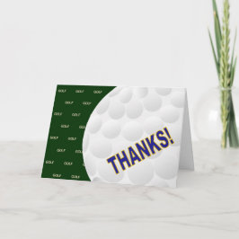 Cartão De Agradecimento Obrigados! - Golfe