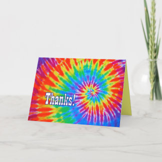 Cartão De Agradecimento Obrigados Groovy Tie-Dye Card