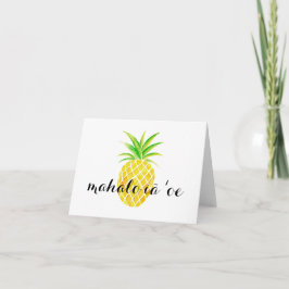 Cartão De Agradecimento Obrigados havaianos do ʻoe do iā do mahalo da