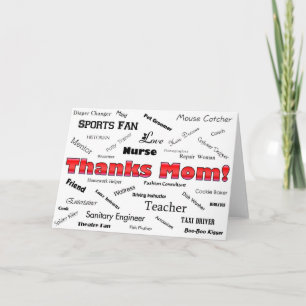 Cartão De Agradecimento Obrigados mãe!