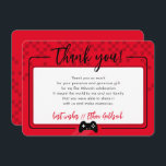 Cartão De Agradecimento OBRIGADOS MODERNOS de JOGOS Bar Mitzvah vermelho p<br><div class="desc">pelo kat massard >> www.simplysweetPAPERIE.com <<< Um design simples para seus OBRIGADOS COM AS PLACAS FLAT - para corresponder aos seus convites principais. Adorei o design, mas gostaria de ver algumas mudanças - outro esquema de cores, produto, adicionar uma foto ou adaptado para uma ocasião diferente - sem preocupações, simplesmente...</div>