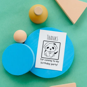 Cartão De Agradecimento Obrigados Para Chegar À Minha Festa de aniversário