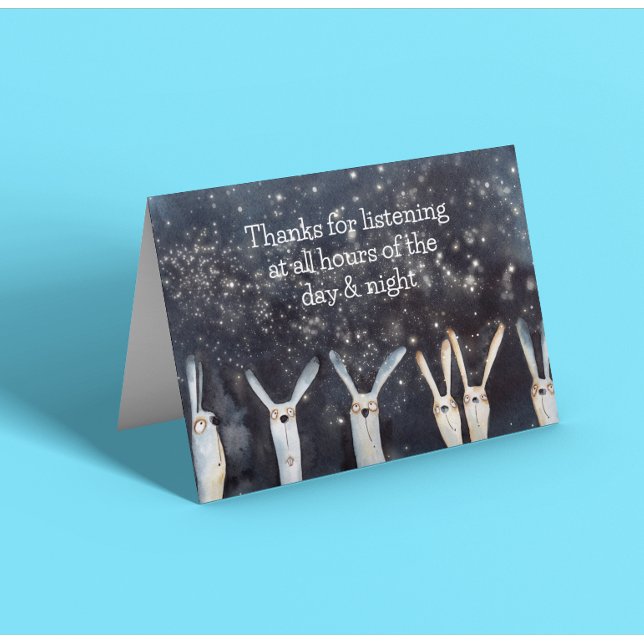 Cartão De Agradecimento Obrigados para escutar (Criador carregado)