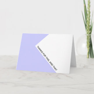 Cartão De Agradecimento Obrigados para isso e para isso