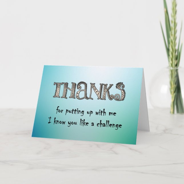 Cartão De Agradecimento Obrigados para me acompanhar (Frente)