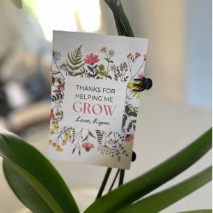 Cartão De Agradecimento Obrigados para me ajudar a fazer crescer professor