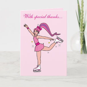 Cartão De Agradecimento Obrigados para placa de treinador de gelo