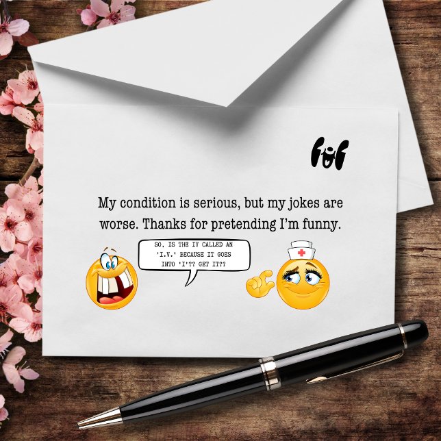 Cartão De Agradecimento Obrigados para rir de minhas Piadas terríveis (Criador carregado)