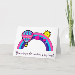 Cartão De Agradecimento Obrigados para um cuidador número um