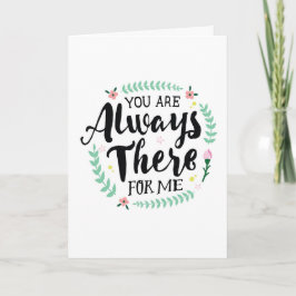 Cartão De Agradecimento Obrigados - Você está sempre presente para mim sau