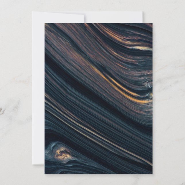 Cartão De Agradecimento Obsidiana Mahogany Goldsheen (Frente)