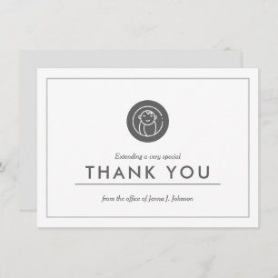 Cartão De Agradecimento Obstetrícia Themed   Flat Minimalista Obrigado