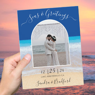 Cartão De Agradecimento Ocean Blue Beach Photo Arch Seas & Saudações