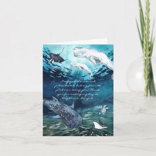 Cartão De Agradecimento Oceano Baleeiro Beluga Foto Obrigado