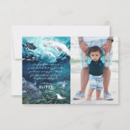 Cartão De Agradecimento Oceano Baleeiro Beluga | Foto Obrigado
